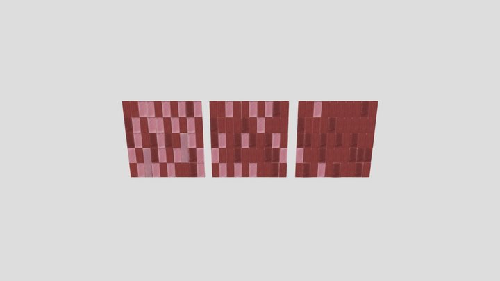 Red Grad Mesh 3D Scan 3D Model