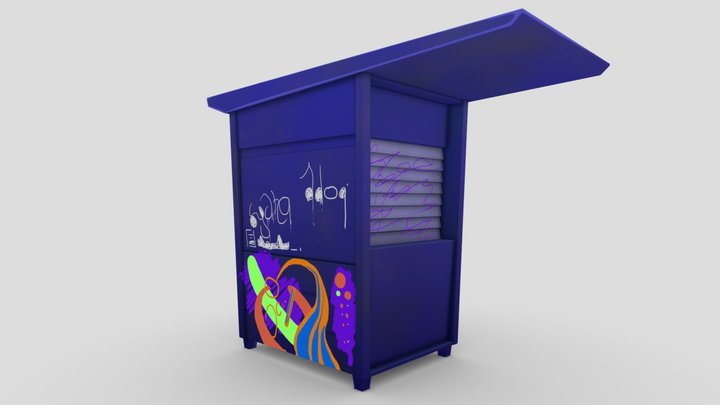Stylised Kiosk 3D Model