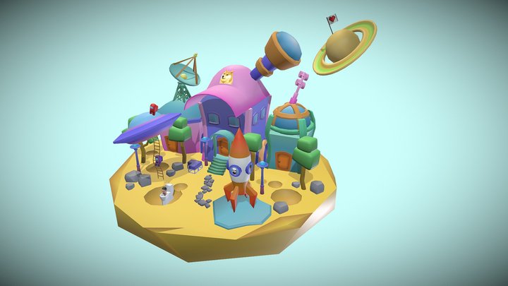 Space Meme Mansion 3D Model