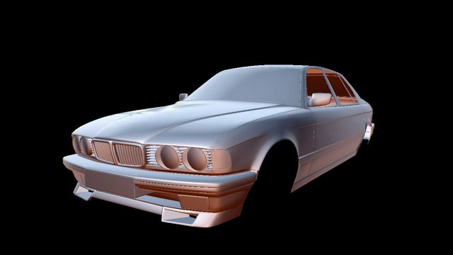 BMW E 32 LONG 3 3D Model