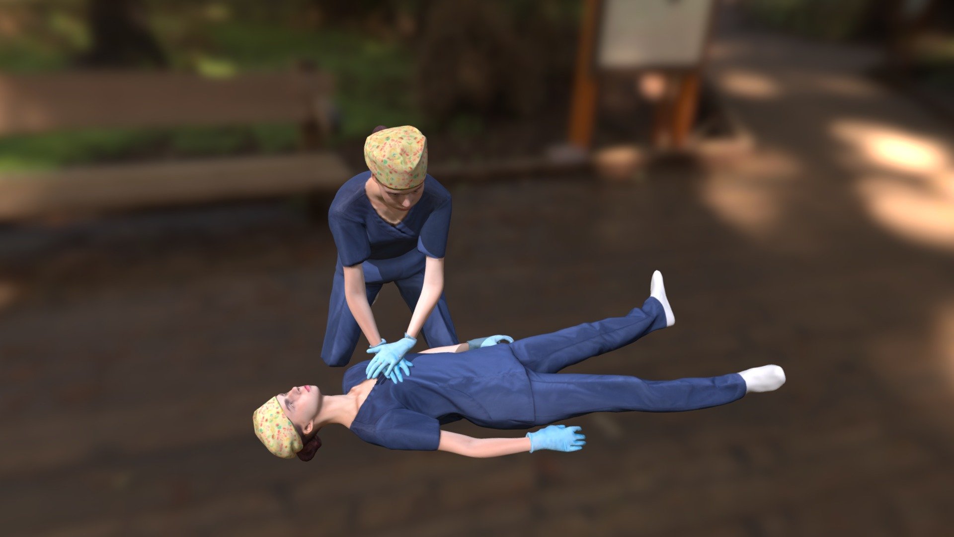 Animated medical nurse 14