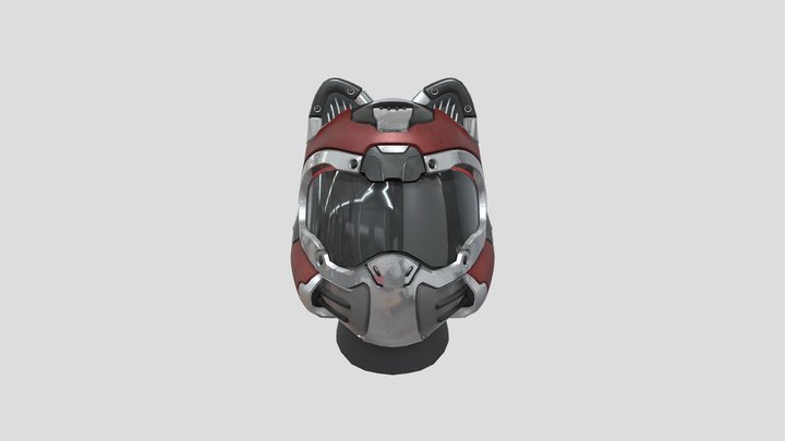 Planetside 2 TR Arufa Neko Helmet 3D Model
