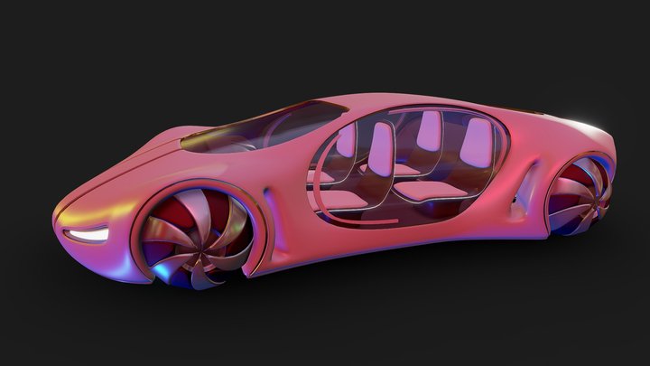 Future Car 34 3D Model