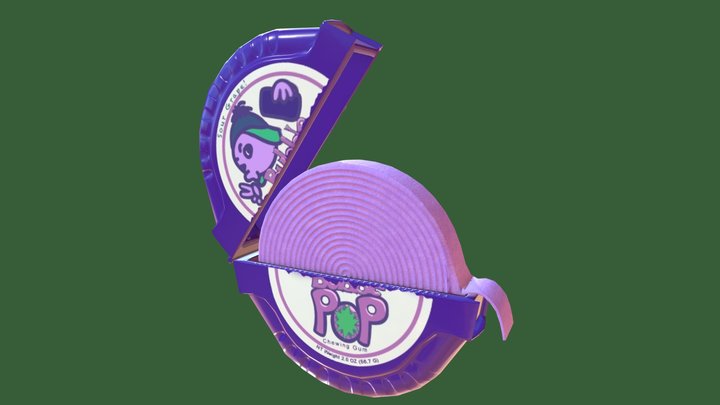 Bubble Pop Chewing Gum Tape Dispenser 3D Model