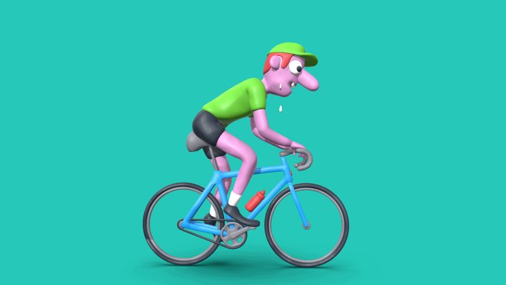 cycliste play-doh 3D Model