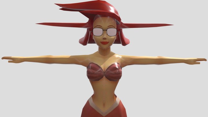ARIEL PRINCESS WITH GLASSES – Kostenloses 3D-Modell STL