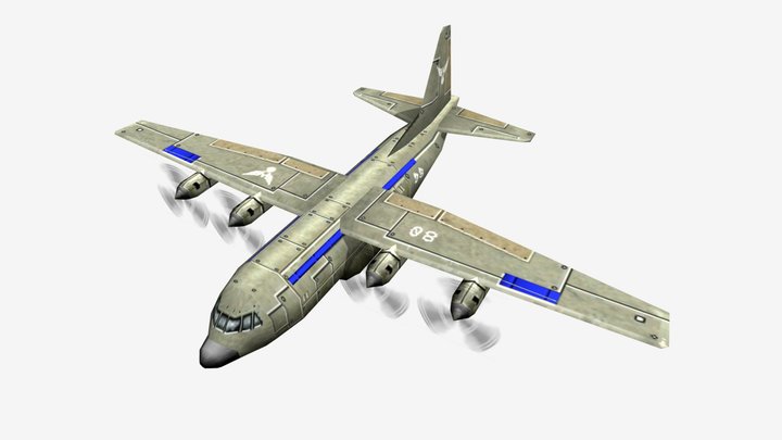 USA C-130 Cargo Plane 3D Model