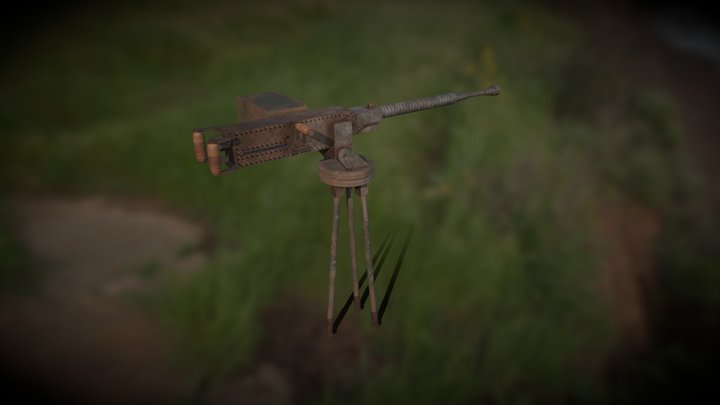 Old machine gun FREE 3D Model
