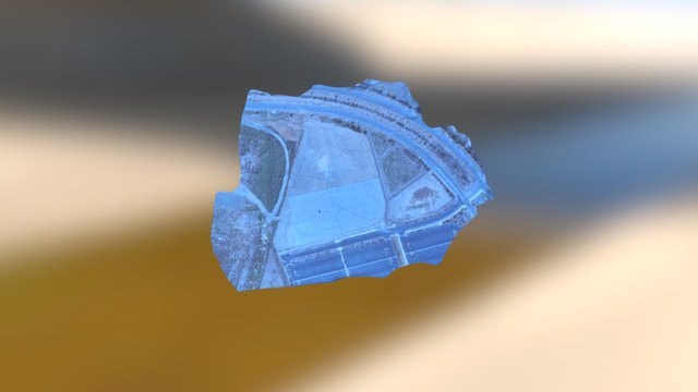 Aerial Survey: Gravel parking lot UC 3D Model