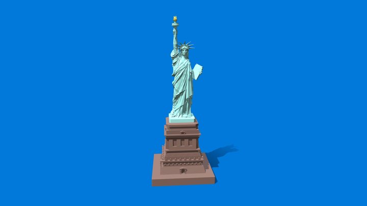 Low Poly Statue of Liberty 3D Model