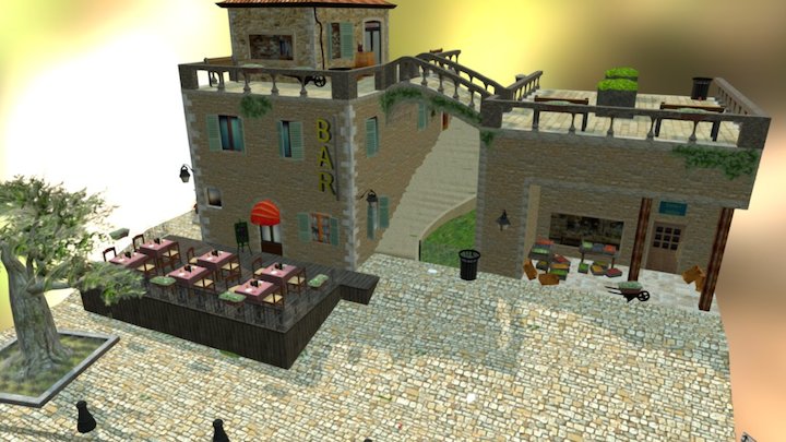Low poly city scene by Timmy De Mol 3D Model