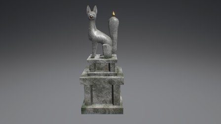 Fox god statue 3D Model