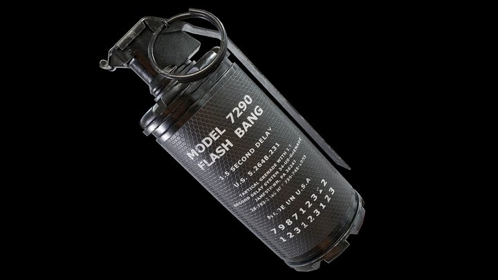 7290 flashbang grenade 3D Model