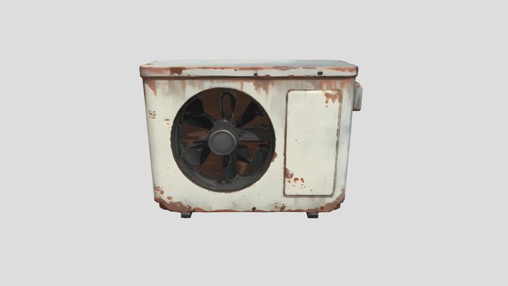 Old Air Conditioning Unit 3D Model