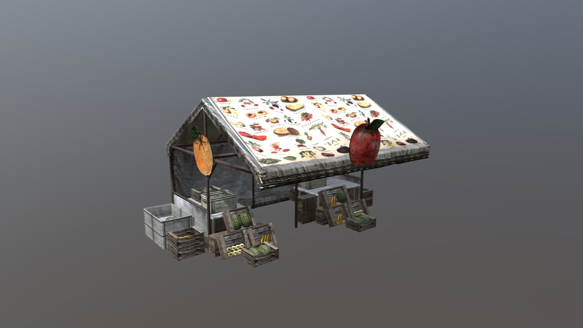 Realistic Fruit Stand