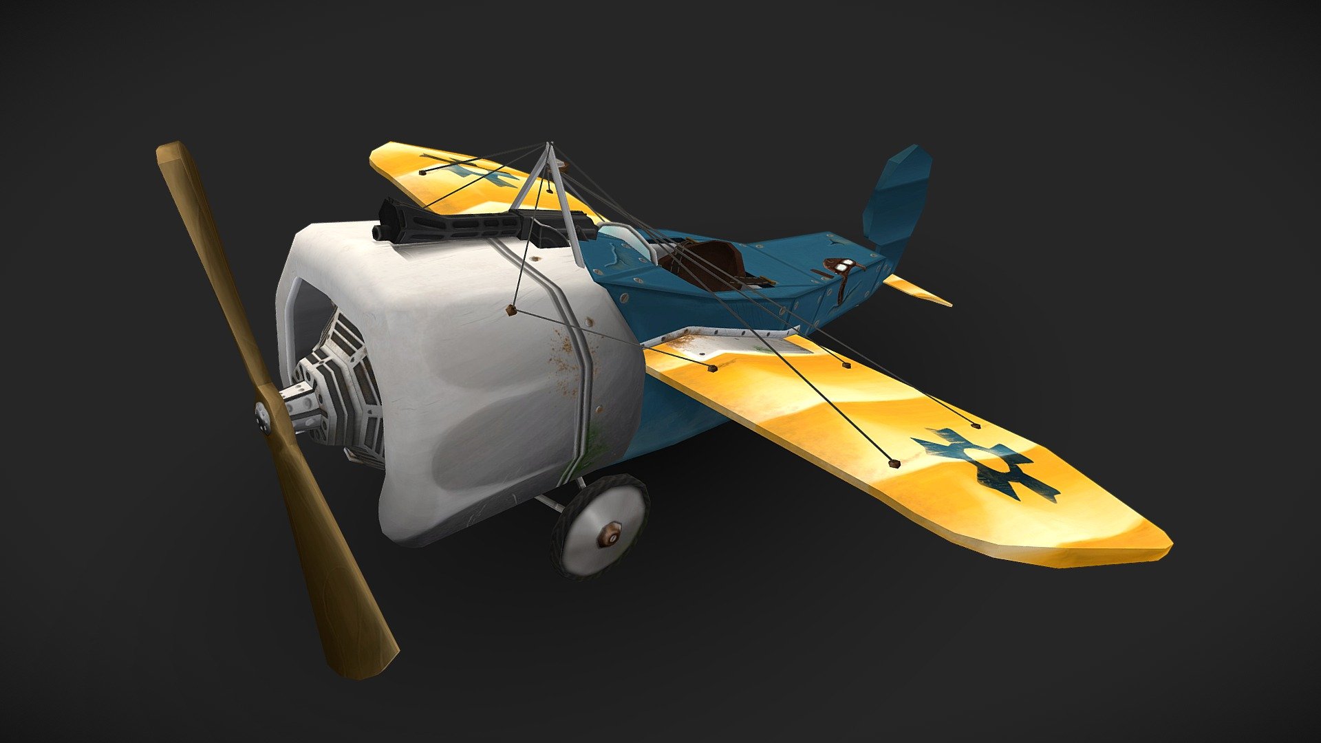 stylized Low Poly - Fokker E1
