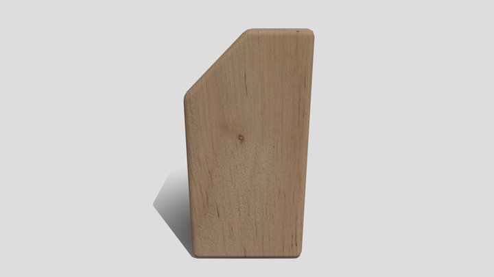 bevel cut cuboid 3D Model