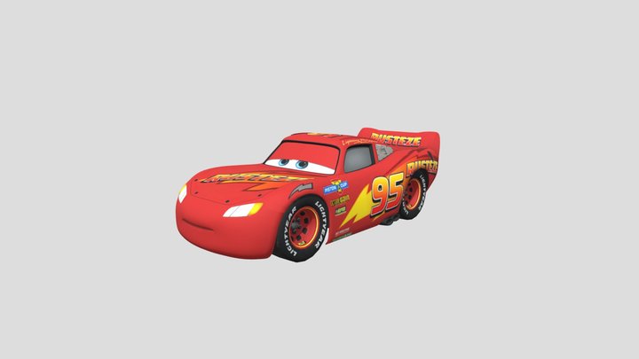 Rusteze Cars 3 Lightning McQueen 3D Model