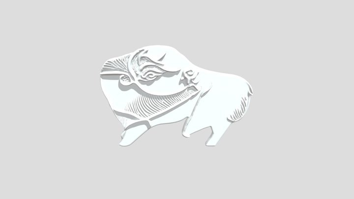 Curious Bison | Astrogeomanity 3D Model
