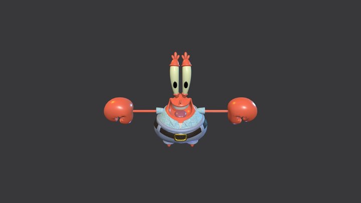 Prova- Texturização do Mr Krabs 3D Model
