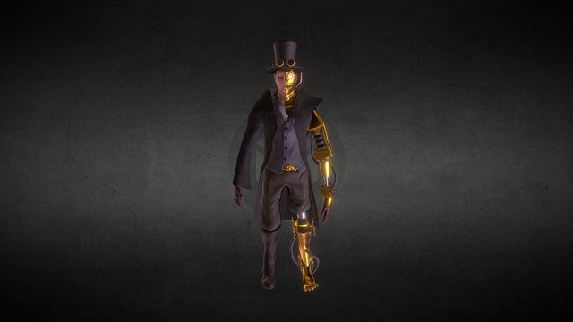 Steampunk Character 3D Model