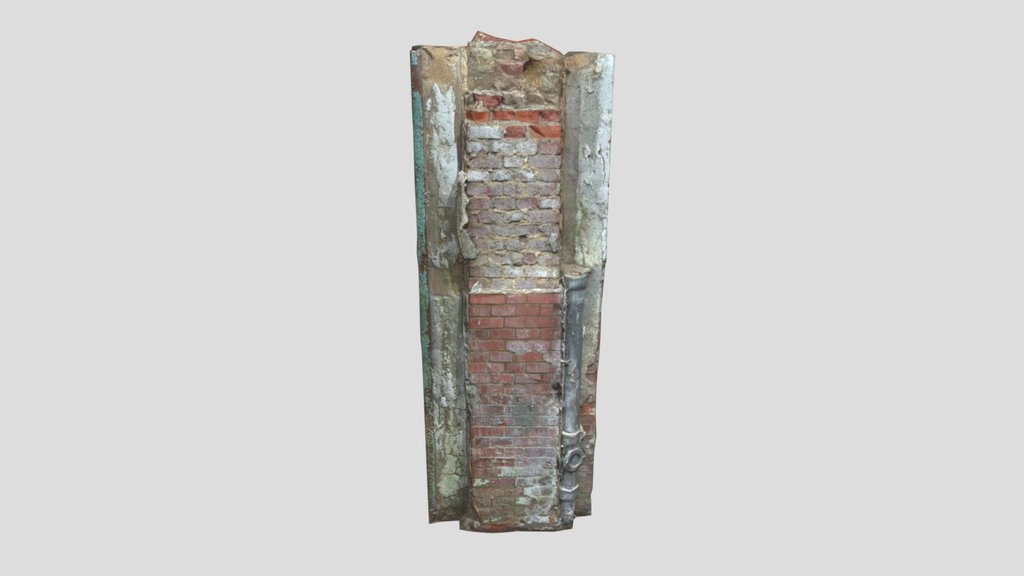 Pillar Brick Ruin Modern 1