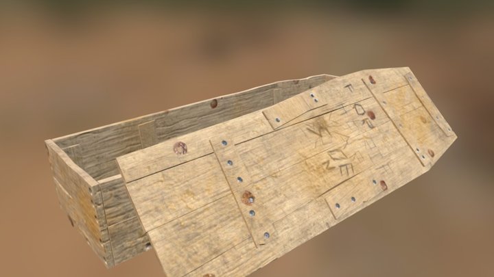 Wild Western Coffin Textured 3D Model