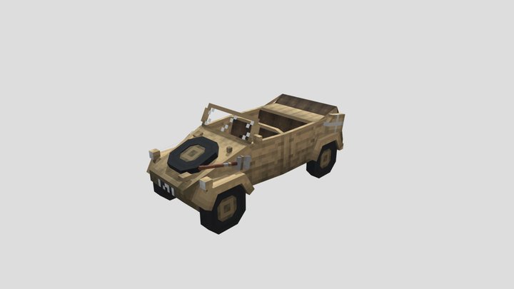 Kübelwagen - Afrika Korps Camouflage 3D Model