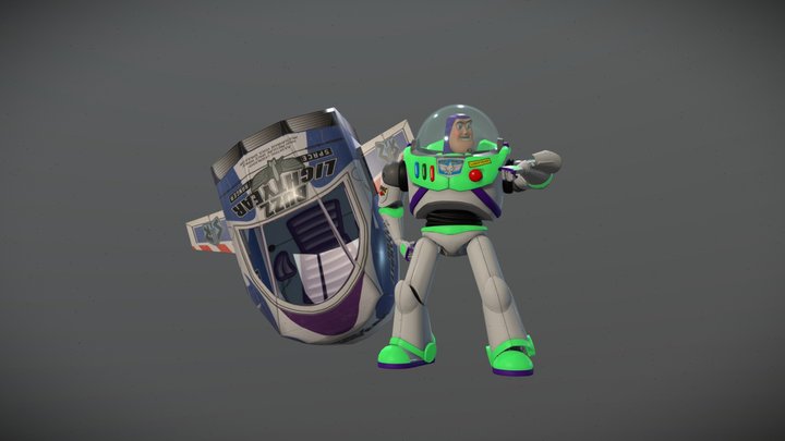 Buzz Lightyear & Spaceship 3D Model