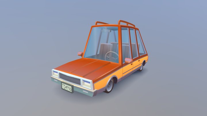 Vertex Paint Car 3D Model
