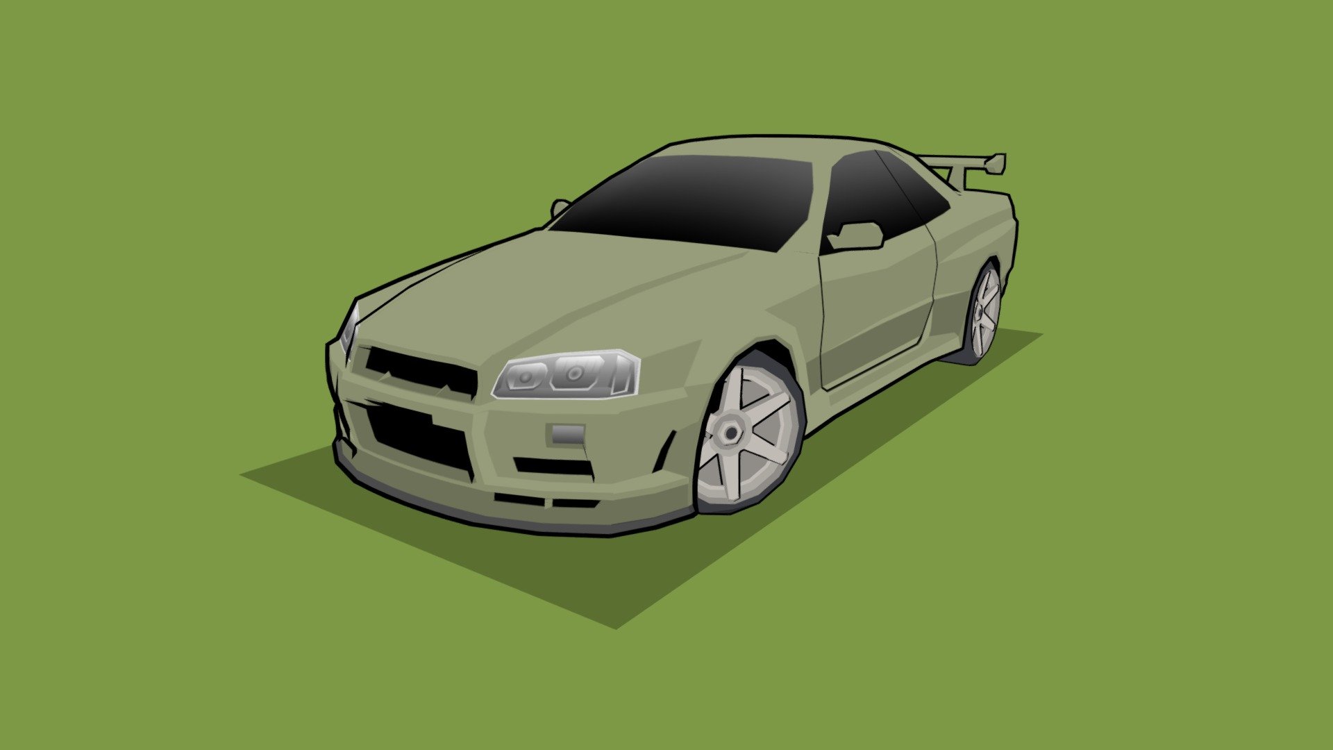 Nissan skyline GT-R R34 Model 3D - TurboSquid 1744039