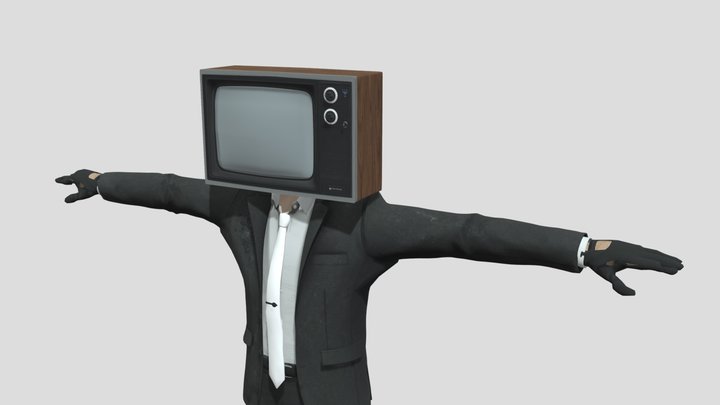 Retro TV Man (Skibidi Toilet Meme) 3D Model