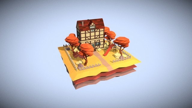 German Fachwerkhaus 3D Model