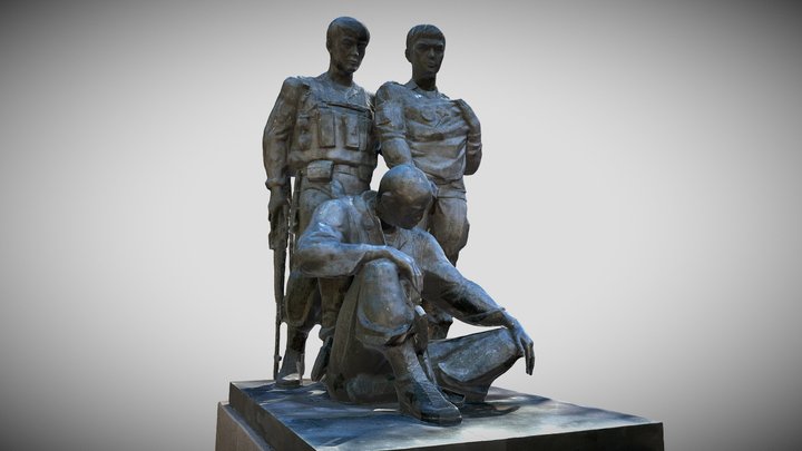 Monum to Kazakh soldiers who died in Afghanistan 3D Model