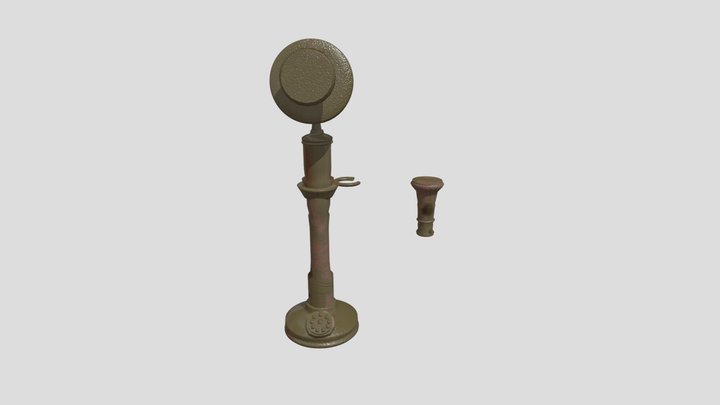 Candlestick Phone - Rusty Army Skin 3D Model
