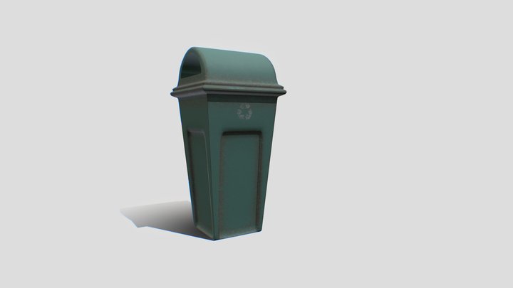 Trash Can Model 3D Model