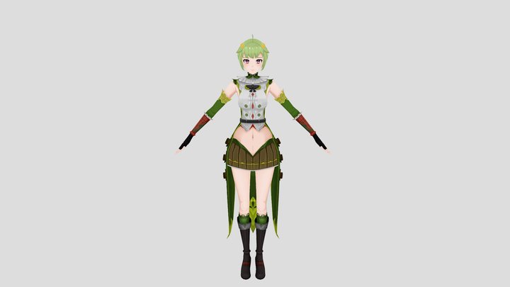Low Poly Game Character Practice 3D Model
