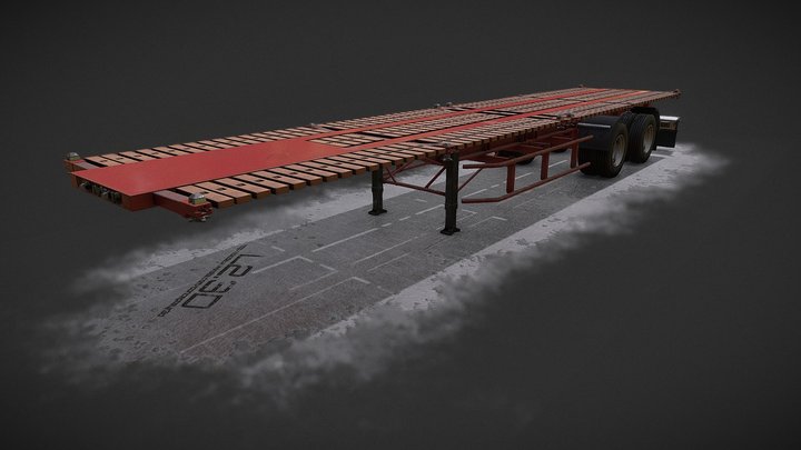 Container-Trailer 3D Model