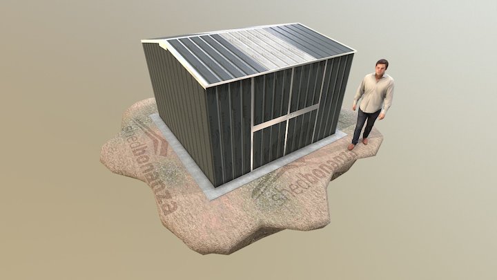 Gable Garden Shed 3D Model