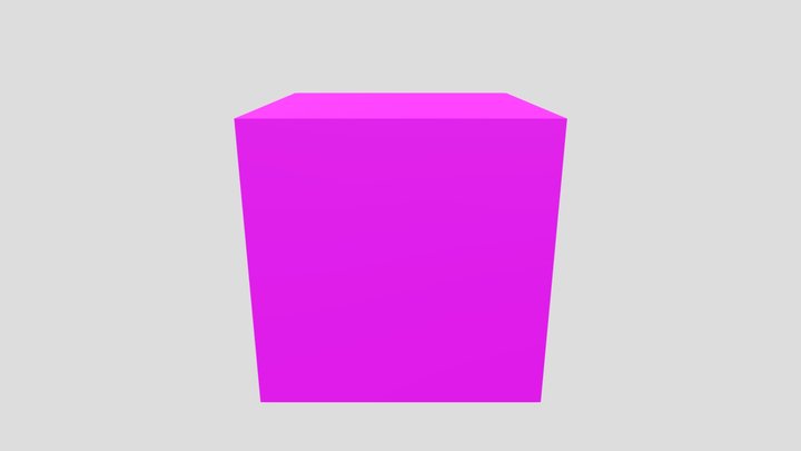 Vibrant 3D Cube in E500E7 Hex Code 3D Model