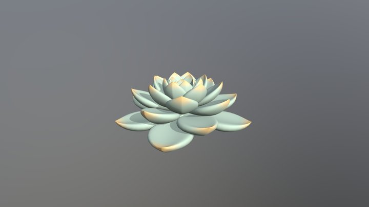 Stylized succulent plant 3D Model