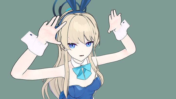 Anime Girl - Blue Archive - Asuma Toki 3D Model