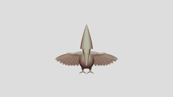 Peck Gnome Bird 3D Model