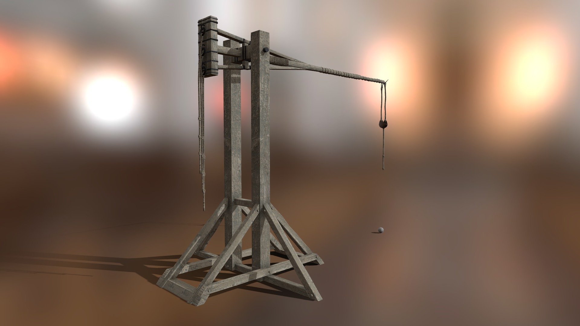 Small traction trebuchet - 3D model by visualdimension [af064f7 ...