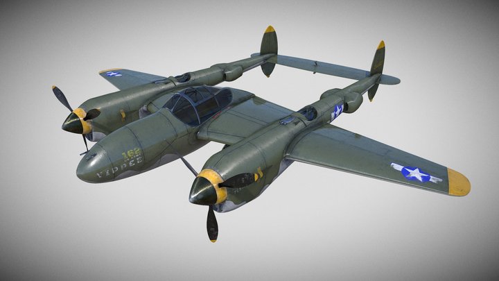 Lockheed P 38 Lightning 3D Model