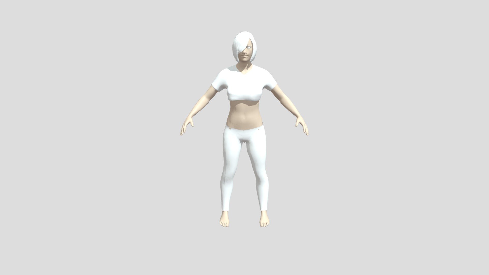 Rigged girl model
