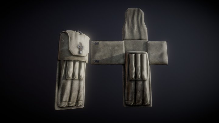 Soviet RPG Assistant Backpack (Cold War Era) 3D Model