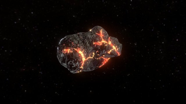 Asteroid cracked 3D Model