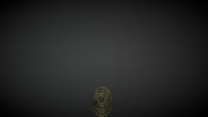 Brass Scuba Helmet 3D Model