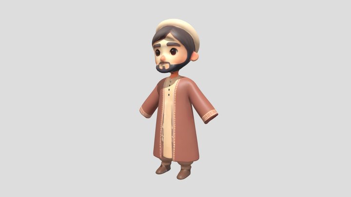 Man With Traditional Clothes 3D Model